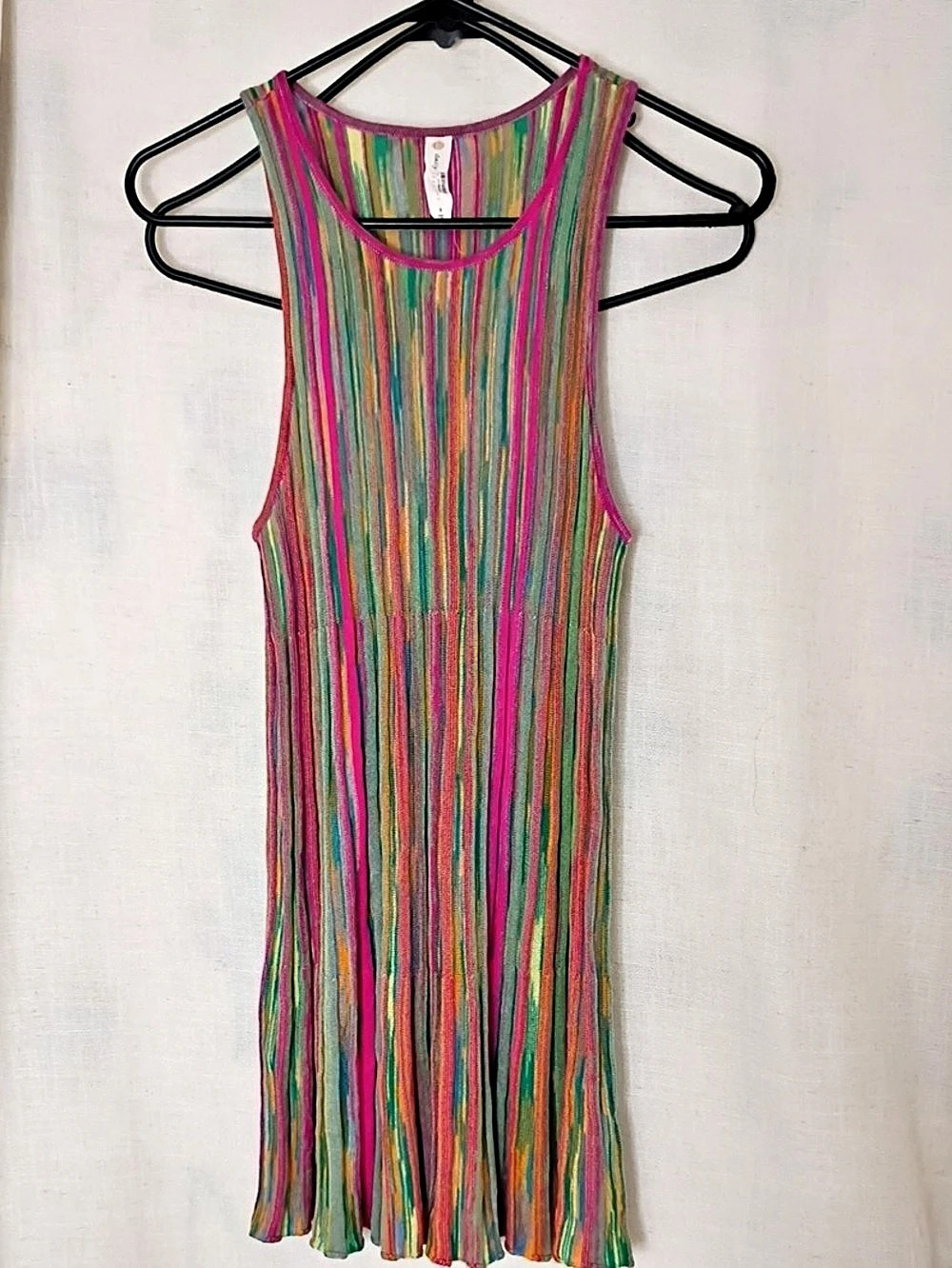 Daily Practice Striped Maxi Dress in Pink & Green Size Small Like New